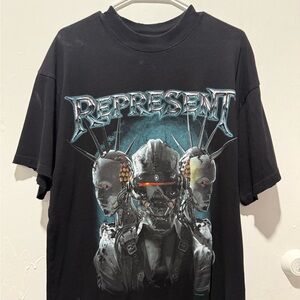 Represent Oversized Black Graphic T-Shirt